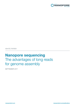 Nanopore Sequencing the Advantages of Long Reads for Genome Assembly