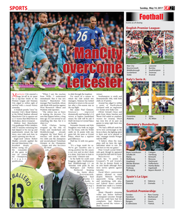 Mancity Overcome Leicester