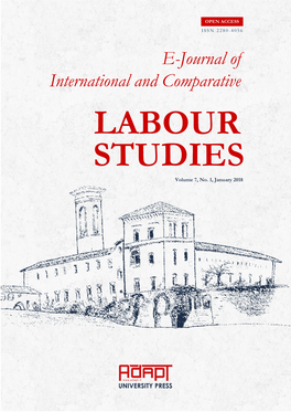 E-Journal of International and Comparative LABOUR STUDIES ADAPT International School of Higher Education in Labour and Industrial Relations