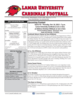 Lamar University Cardinals Football