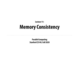 Memory Consistency