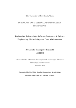 Embedding Privacy Into Software Systems : a Privacy Engineering Methodology for Data Minimisation