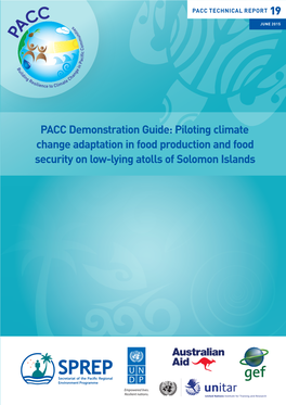 PACC Demonstration Guide: Piloting Climate Change Adaptation in Food