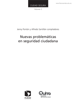 Nuevas Problemáticas En Seguridad Ciudadana