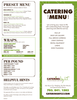 Preset Menu Wraps