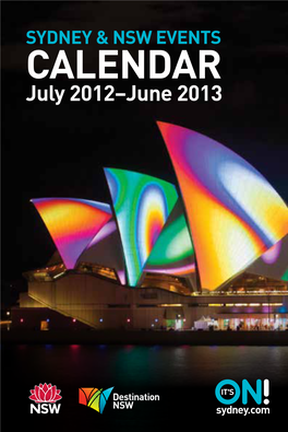 CALENDAR July 2012–June 2013