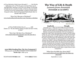 The Way of Life & Death Lessons from Jeremiah