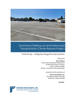 Downtown Parking Lot and Intermodal Transportation Center Rezone Project