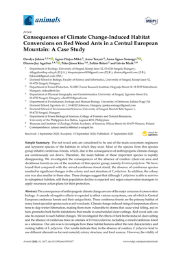 Consequences of Climate Change-Induced Habitat Conversions on Red Wood Ants in a Central European Mountain: a Case Study