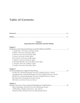 Table of Contents