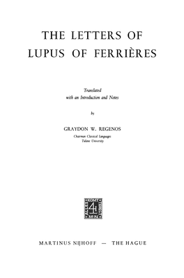 The Letters of Lupus of Ferrieres