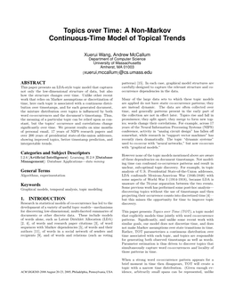 A Non-Markov Continuous-Time Model of Topical Trends