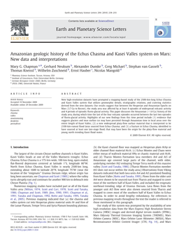 Amazonian Geologic History of the Echus Chasma and Kasei Valles System on Mars: New Data and Interpretations