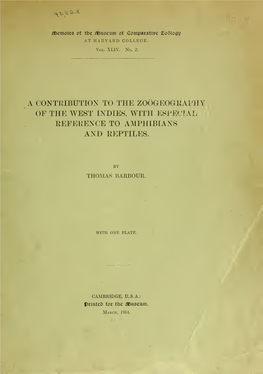 Memoirs of the Museum of Comparative Zoölogy, at Harvard