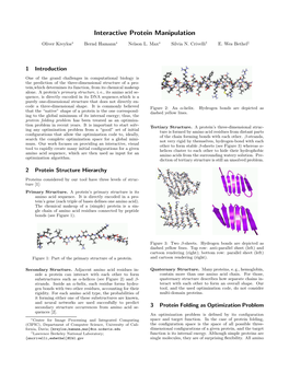 Interactive Protein Manipulation