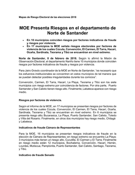 Comunicado Mre Norte De Santander