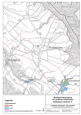 Breitband-Versorgung Im Landkreis Holzminden Legende Dielmissen, Karte Nr