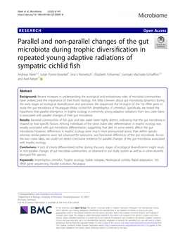 Parallel and Non-Parallel Changes of the Gut Microbiota During Trophic