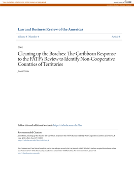 The Caribbean Response to the FATF's Review to Identify Non-Cooperative Countries of Territories, 8 Law & Bus