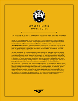 Sunset Limited ROUTE GUIDE