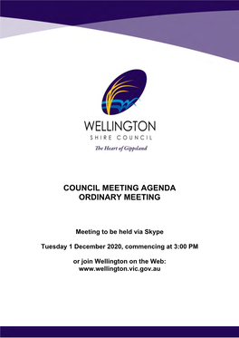 Council Meeting Agenda Ordinary Meeting