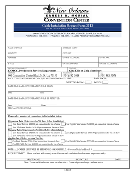 Cox Cable Form