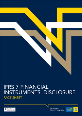 IFRS 7 Financial Instruments: Disclosure