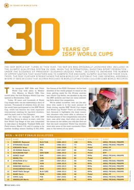 30 Years of ISSF World Cups