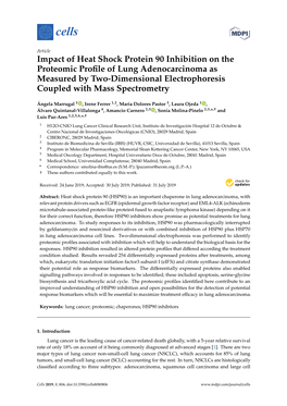 Impact of Heat Shock Protein 90 Inhibition on the Proteomic Profile