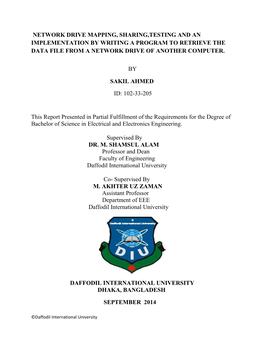 Network Drive Mapping, Sharing,Testing and an Implementation by Writing a Program to Retrieve the Data File from a Network Drive of Another Computer