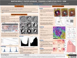 Martian Impact Crater Database : Towards a Completion for D > 100M A