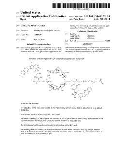 (12) Patent Application Publication (10) Pub. No.: US 2011/0160159 A1 Ryan (43) Pub