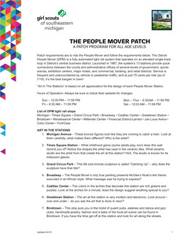 People Mover Patch Program Flyer