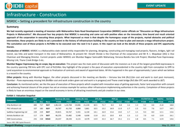 Infrastructure - Construction MSRDC – Setting a Precedent for Infrastructure Construction in the Country