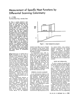 Measurement of Specific Heat Functions by Differential Scanning Calorimetry