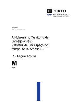 A Nobreza No Território De Lamego-Viseu: Retratos De Um Espaço No Tempo De D