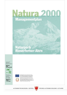 Managementplan Naturpark Rieserferner-Ahrn