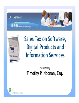 Sales Tax on Software, Digital Products and Information Services