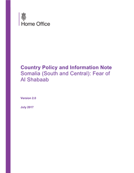 Al-Shabaab and Associated Militias Have Undertaken a Violent Insurgency Using Guerrilla Warfare and Terrorist Tactics Against the Transitional Governments of Somalia