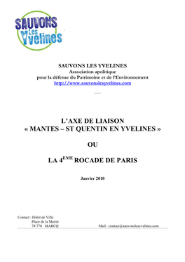 Mantes – St Quentin En Yvelines »