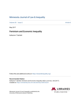 Feminism and Economic Inequality