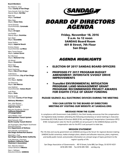 Meeting Notice and Agenda