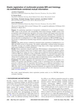 Elastic Registration of Multimodal Prostate MRI and Histology Via