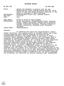 A Forward Lock for the Massachusetts State College System 1973-80. First Report of the Long Range Planning Committee to the Board of Trustees of State Colleges