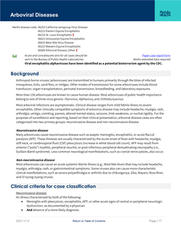 Acute Arboviral Disease