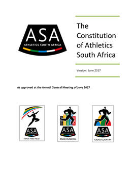 The Constitution of Athletics South Africa