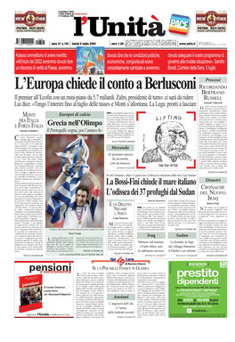 Prestito Lazzo Berlusconi, Non Ha Cambiato Struzione Dell’Afghanistan O La Lotta Quindi, Non Interessano