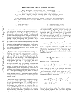 On Conservation Laws in Quantum Mechanics