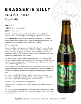 BRASSERIE SILLY SCOTCH SILLY Scotch Ale