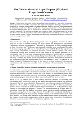 Gas Gain in Air-Mixed Argon-Propane (1%)-Based Proportional Counters